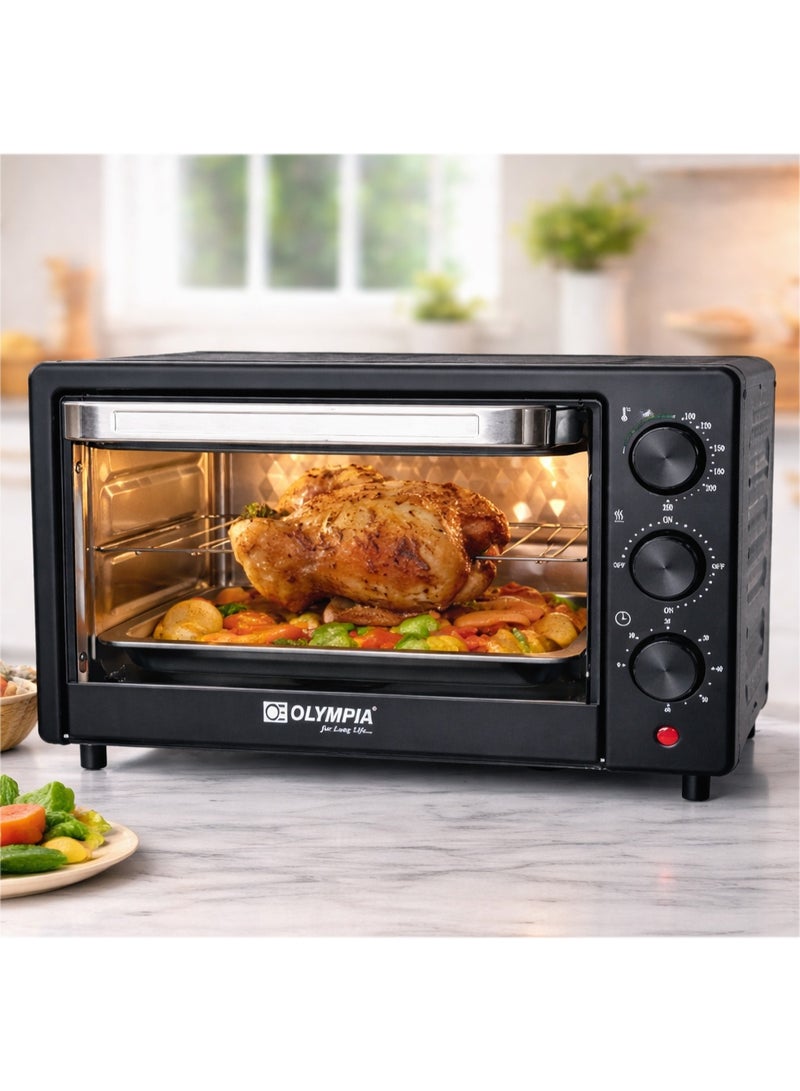 Olympia Electric Oven 25L Multifunction Oven with Timer, Temperature Control & Baking Tray – Kitchen Countertop Oven - Image 2